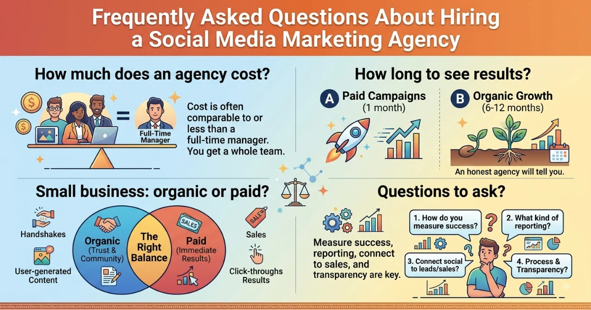 Frequently Asked Questions About Hiring a Social Media Marketing Agency Frequently Asked Questions About Hiring a Social Media Marketing Agency