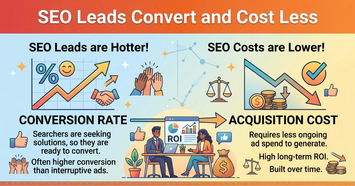 SEO Leads Convert and Cost Le